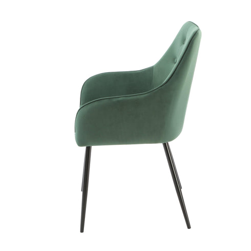 Native Home Lifestyle Chesterfield Green Dining Chairs (Set Of 2)